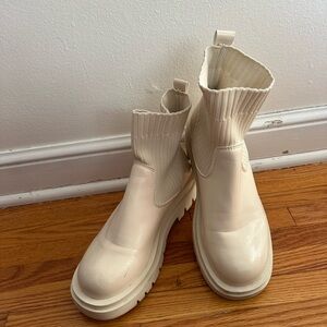 SHEIN Off-White Ankle Booties